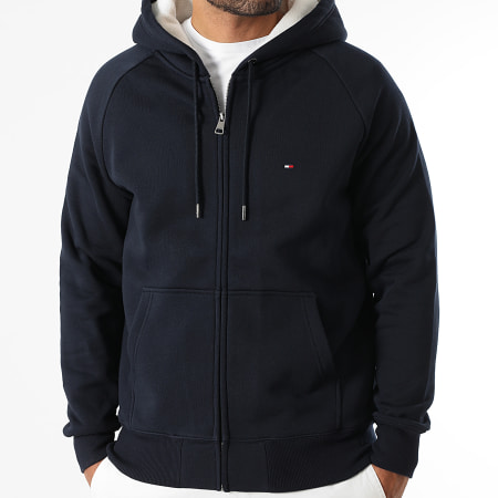 Tommy Hilfiger - Sweat Zippé Capuche Teddy Lined 0418 Bleu Marine