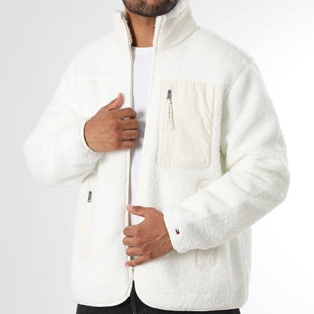 Tommy Hilfiger - Veste Sherpa Teddy Fleece 0420 Blanc