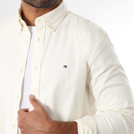Tommy Hilfiger - Chemise Manches Longues Flex Flannel Solid 0469 Beige Clair