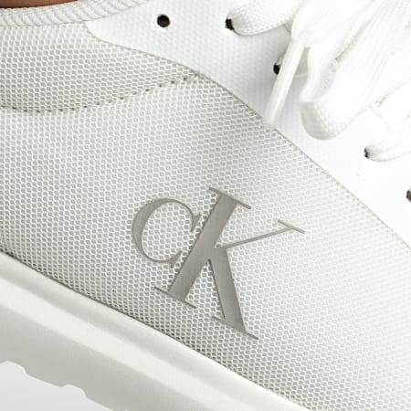 Calvin Klein - Baskets 3 Eva Runner Mesh 1264 Bright White Burnt Sienna
