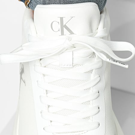 Calvin Klein - Baskets 3 Eva Runner Mesh 1264 Bright White Burnt Sienna