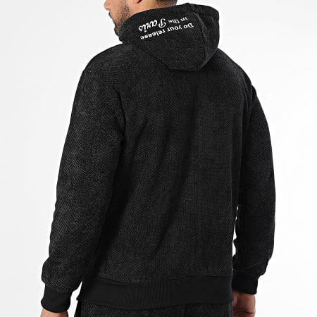 MTX - Ensemble Sweat Capuche Zippée Et Pantalon Cargo 268 Noir Chiné