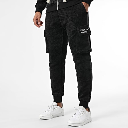 MTX - Ensemble Sweat Capuche Zippée Et Pantalon Cargo 268 Noir Chiné