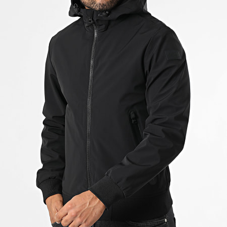 Schott NYC - Veste Capuche Zippée Unie Dorian Noir