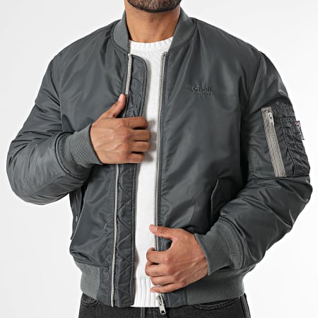 Schott NYC - Cazadora Macamps Gris Antracita