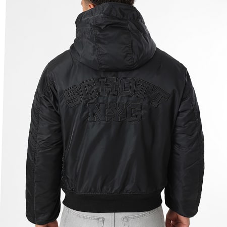 Schott NYC - MA1 Guard Hooded Zip Jacket Black - Ryses