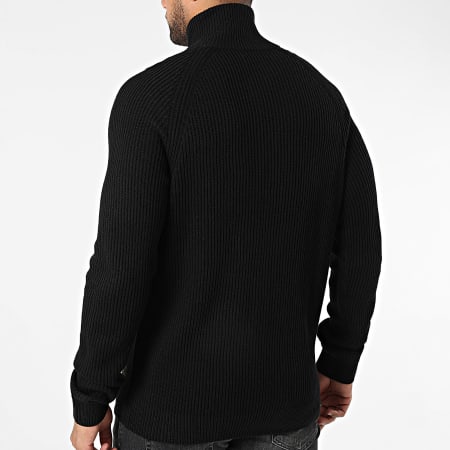 Jack And Jones - Cárdigan negro con cremallera