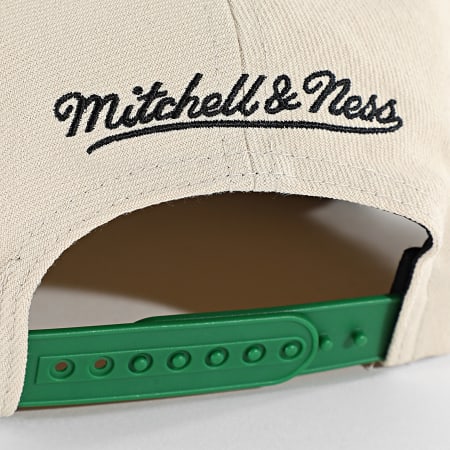 Mitchell and Ness - Casquette Snapback NBA Across The Board Boston Celtics HS12832 Beige Vert