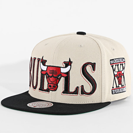 Mitchell and Ness - Casquette Snapback NBA Across The Board Chicago Bulls HS12832 Beige Noir