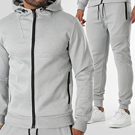 MTX - Ensemble Sweat Capuche Zippé Et Pantalon Jogging 231 Gris Chiné