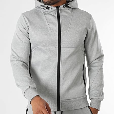 MTX - Ensemble Sweat Capuche Zippé Et Pantalon Jogging 231 Gris Chiné