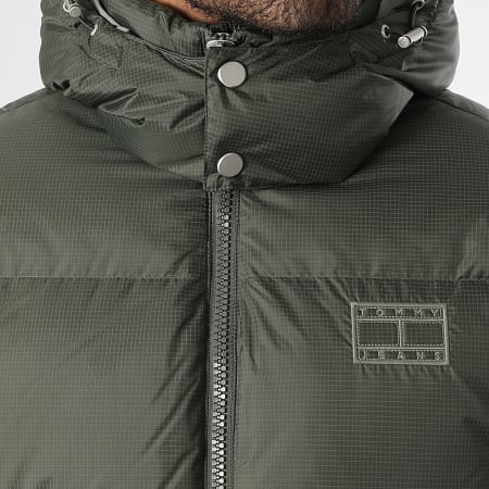 Tommy Jeans - Doudoune Capuche Alaska Down Puffer 2036 Vert Kaki