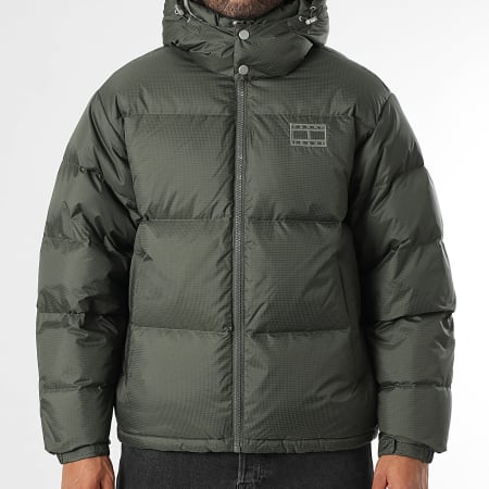 Tommy Jeans - Doudoune Capuche Alaska Down Puffer 2036 Vert Kaki