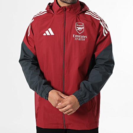 Adidas Sportswear - Arsenal Zipped Hooded Jacket JI9561 Bordeaux