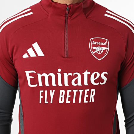 Adidas Sportswear - Tee Shirt Manches Longues Arsenal JJ1773 Bordeaux Gris Anthracite