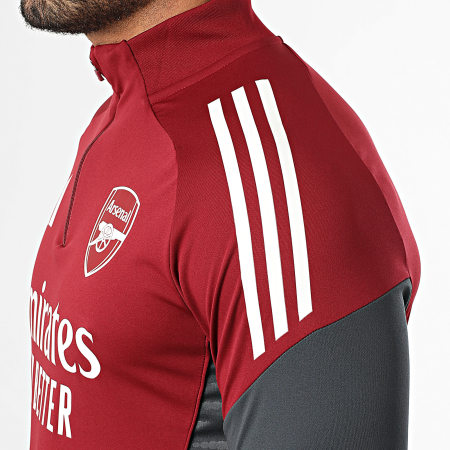 Adidas Sportswear - Tee Shirt Manches Longues Arsenal JJ1773 Bordeaux Gris Anthracite