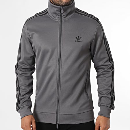 Adidas Originals - Veste Zippée A Bandes Beckenbauer JY1281 Gris Anthracite