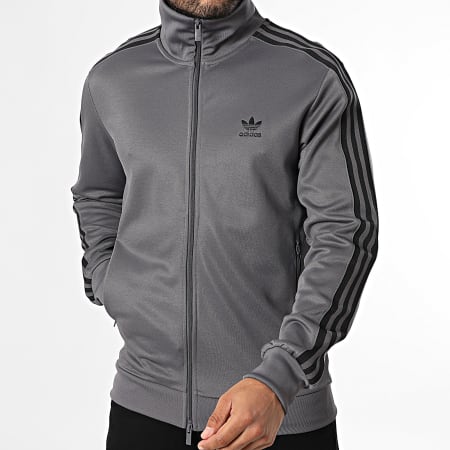 Adidas Originals - Veste Zippée A Bandes Beckenbauer JY1281 Gris Anthracite