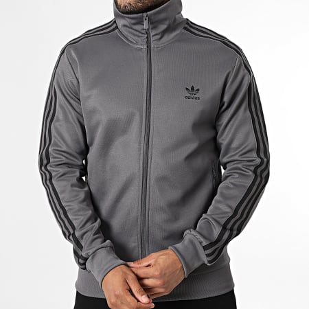 Adidas Originals - Veste Zippée A Bandes Beckenbauer JY1281 Gris Anthracite