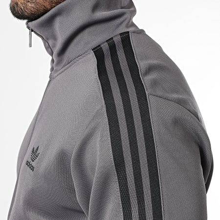 Adidas Originals - Veste Zippée A Bandes Beckenbauer JY1281 Gris Anthracite