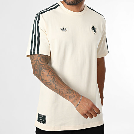 Adidas Originals - Tee Shirt A Bandes Juventus Terrace Icons JM8453 Beige Clair
