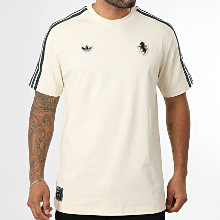 Adidas Originals - Tee Shirt A Bandes Juventus Terrace Icons JM8453 Beige Clair
