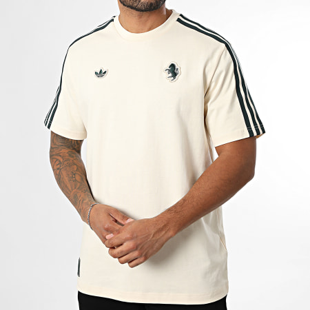 Adidas Originals - Tee Shirt A Bandes Juventus Terrace Icons JM8453 Beige Clair