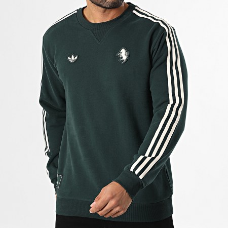 Adidas Sportswear - Sweat Crewneck A Bandes Juventus Icon JM9454 Vert Foncé