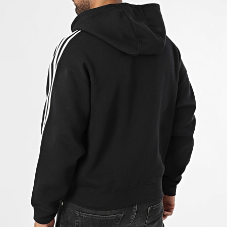 Adidas Originals - Sweat Capuche Zippé A Bandes Spacer JX1507 Noir