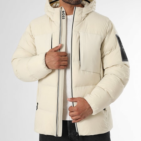 BOSS - Riplite hooded down jacket 50543963 Light beige - Ryses