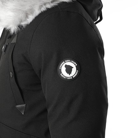 Comme Des Loups - Parka Fourrure Chauffante Slim Fit Chicago Noir Gris