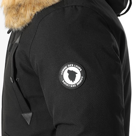 Comme Des Loups - Parka Fourrure Chauffante Slim Fit Chicago Noir Beige