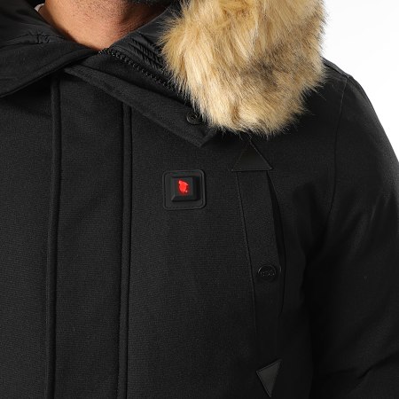 Comme Des Loups - Parka Fourrure Chauffante Slim Fit Chicago Noir Beige