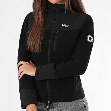 Comme Des Loups - Danube Vrouwen Zwart Rits Fleece Jas