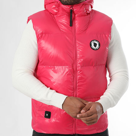 Comme Des Loups - Seúl rosa fluorescente sin mangas calentador con capucha