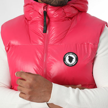 Comme Des Loups - Seúl rosa fluorescente sin mangas calentador con capucha