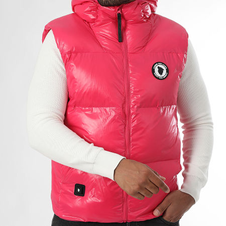 Comme Des Loups - Seúl rosa fluorescente sin mangas calentador con capucha