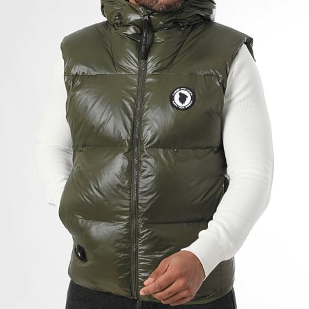 Comme Des Loups - Doudoune Capuche Chauffante Sans Manches Seoul Vert Kaki