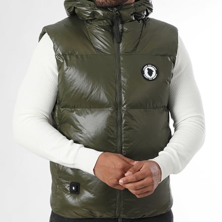 Comme Des Loups - Doudoune Capuche Chauffante Sans Manches Seoul Vert Kaki