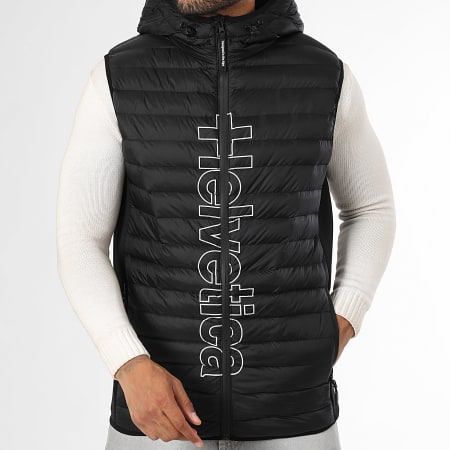 Helvetica - Chaqueta sin mangas con capucha Joker Negro