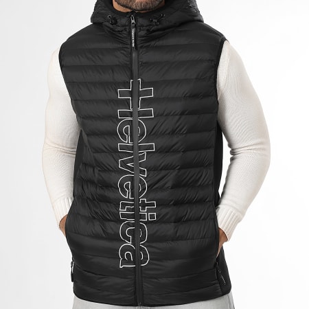 Helvetica - Chaqueta sin mangas con capucha Joker Negro