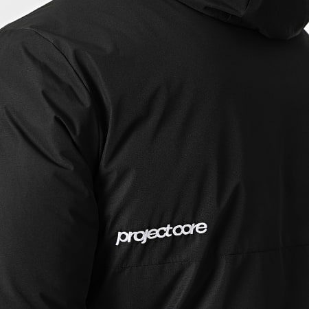 Jack And Jones - Parka negra con capucha Union