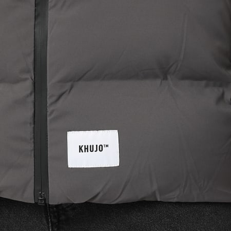 Khujo - Doudoune Capuche Zippée Silas 3 Gris Anthracite