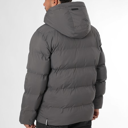 Khujo - Doudoune Capuche Zippée Silas 3 Gris Anthracite