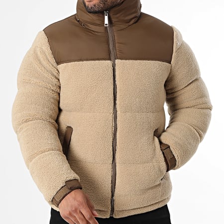 KZR - Doudoune Polaire Capuche 803 Beige Camel