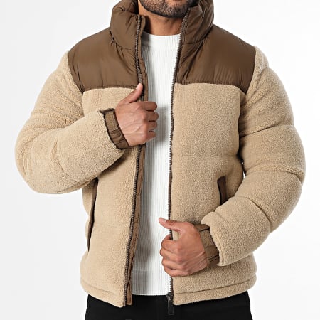 KZR - Doudoune Polaire Capuche 803 Beige Camel