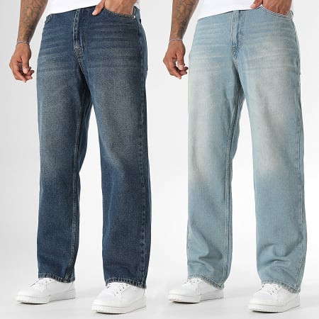LBO - Juego de 2 vaqueros anchos 3883 3719 Raw Blue Denim