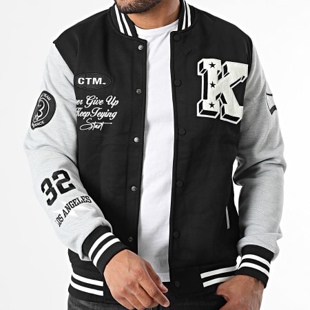 MTX Veste Teddy Boutonnée 228 Noir Gris - Main Image