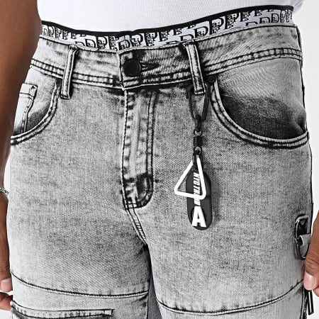 MTX - Pantalon Cargo Jean Slim 023 Gris Chiné