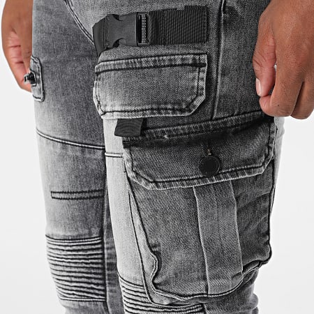 MTX - Pantalon Cargo Jean Slim 996 Gris Anthracite